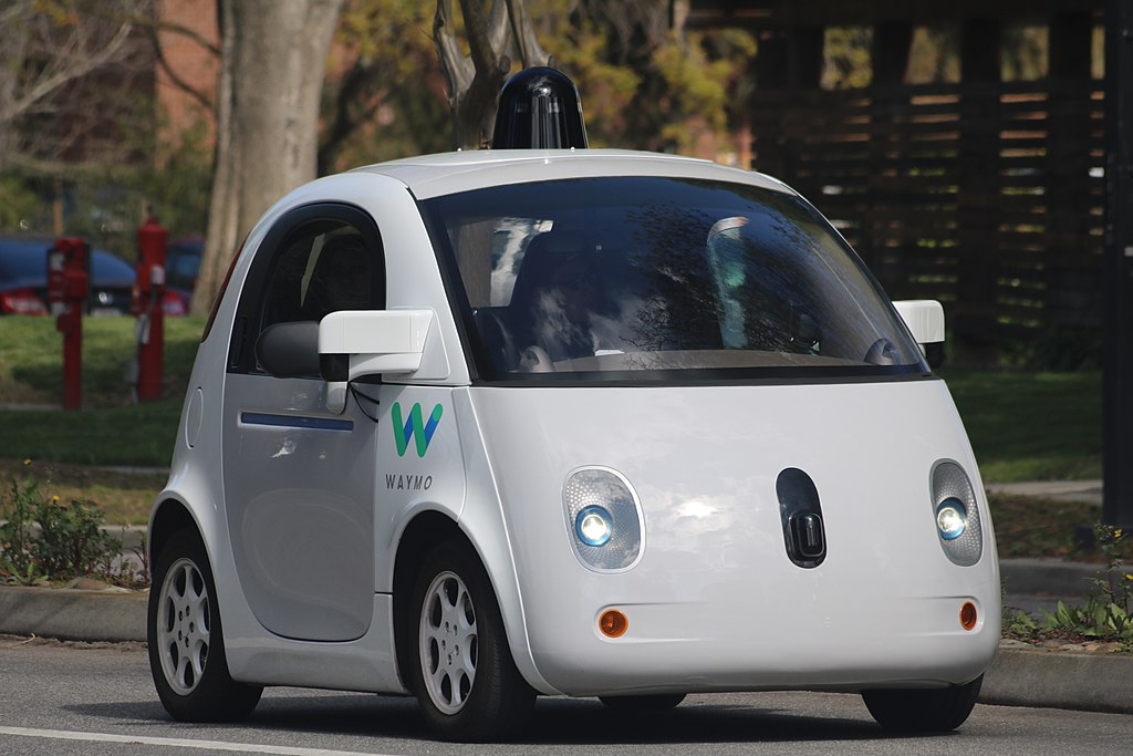 An image of a Waymo self-driving car.