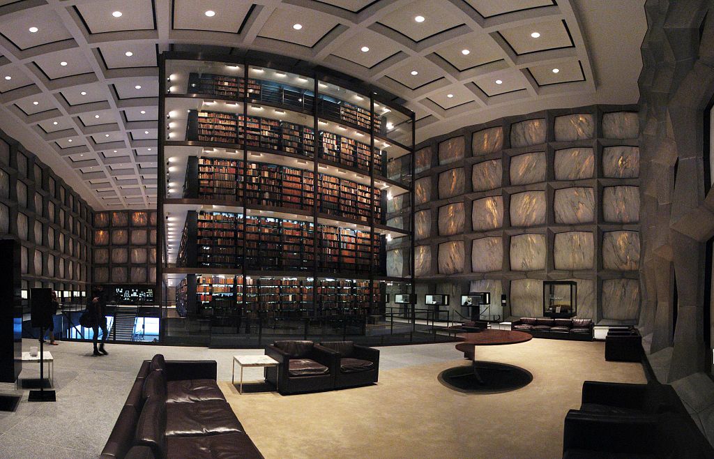 An image of the Yale Beinecke Rare Books Library