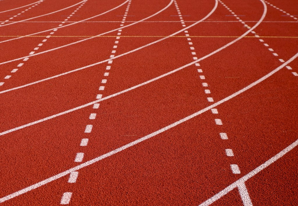 An abstract image of a running track.