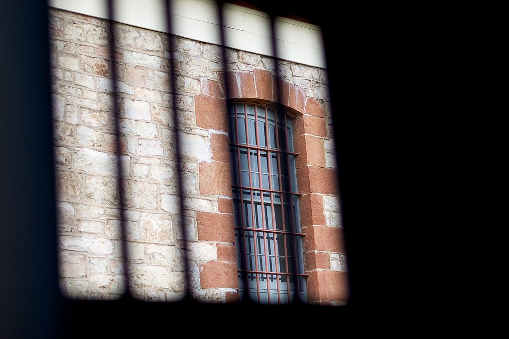 An image of a prison window