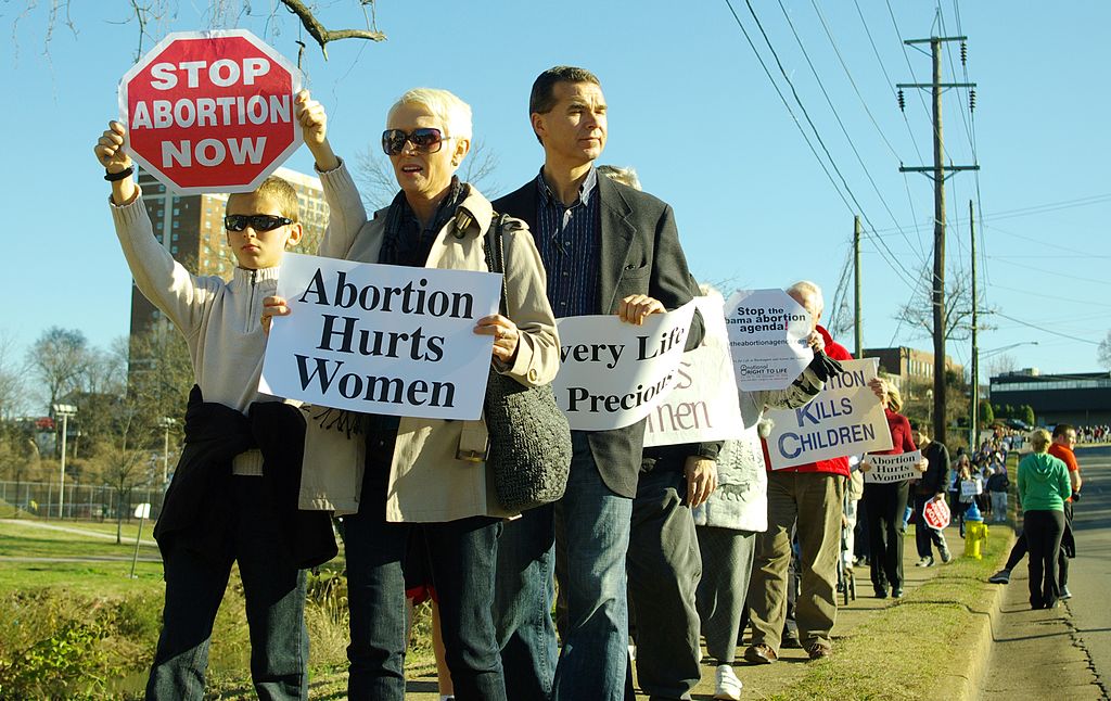 photograph of an anti-abortion protest