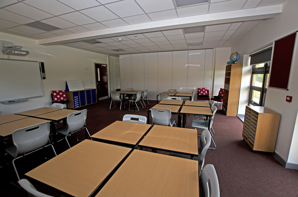 photograph of empty classroom