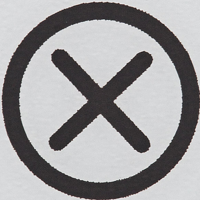 close-up image of cancel icon