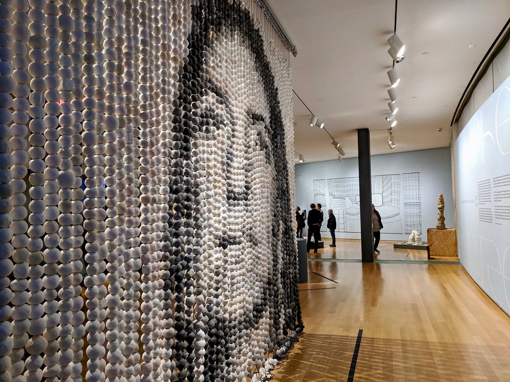 photograph of bead art piece