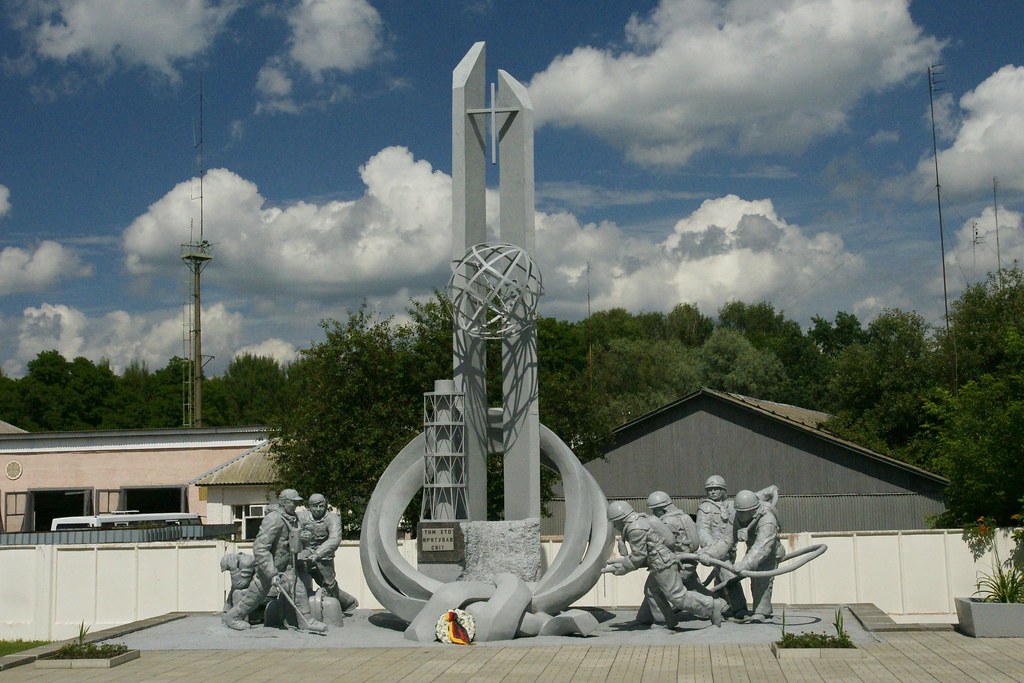 photograph of Fireman's Monument at Cherynobl