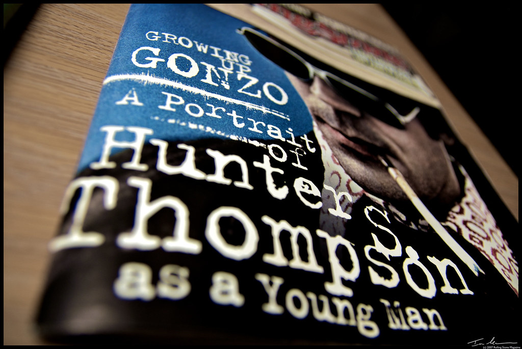photograph of dust cover of "Going Gonzo" book