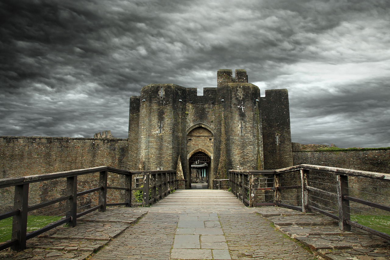 photograph of entrance to a castle