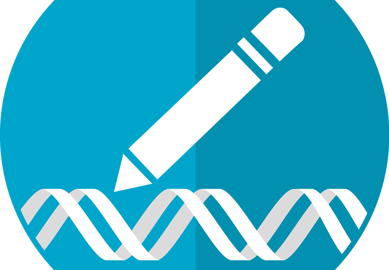 image of pencil writing dna strand