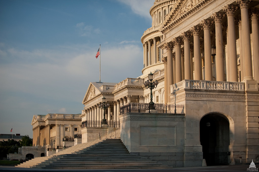 photograph of empty US Capitol steps