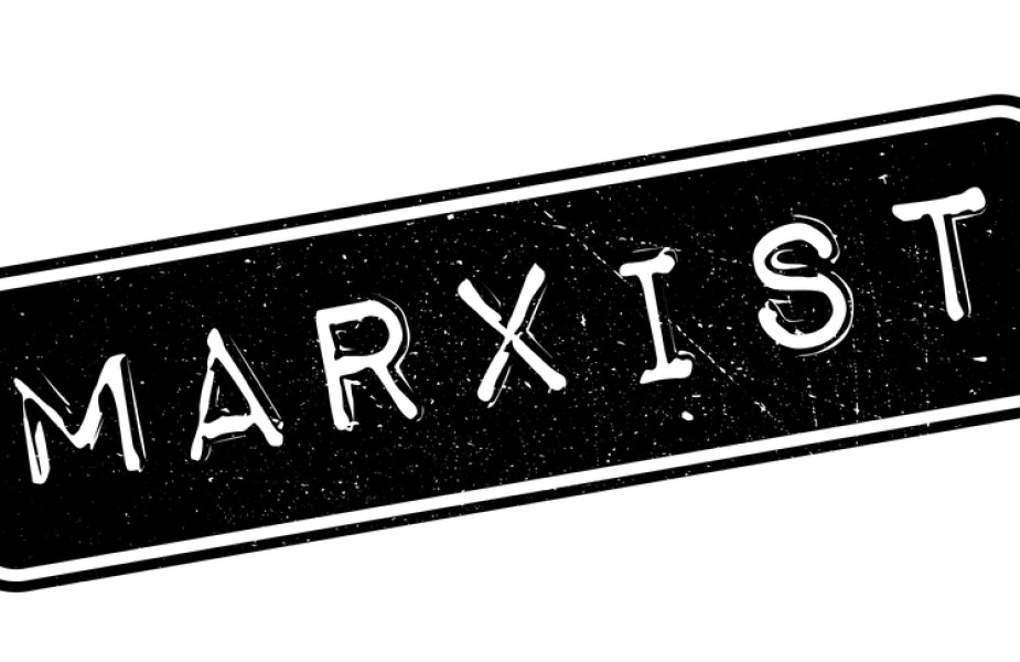 image of "Marxist" black-and-white label