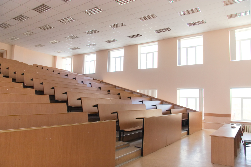 photograph of empty lecture hall