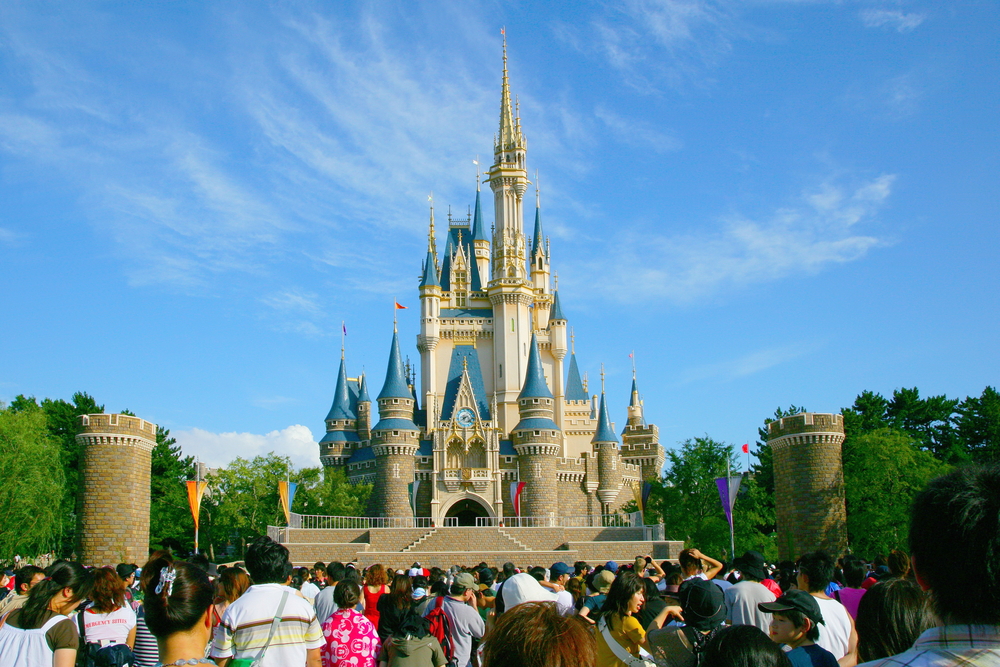 photograph of Disney castle