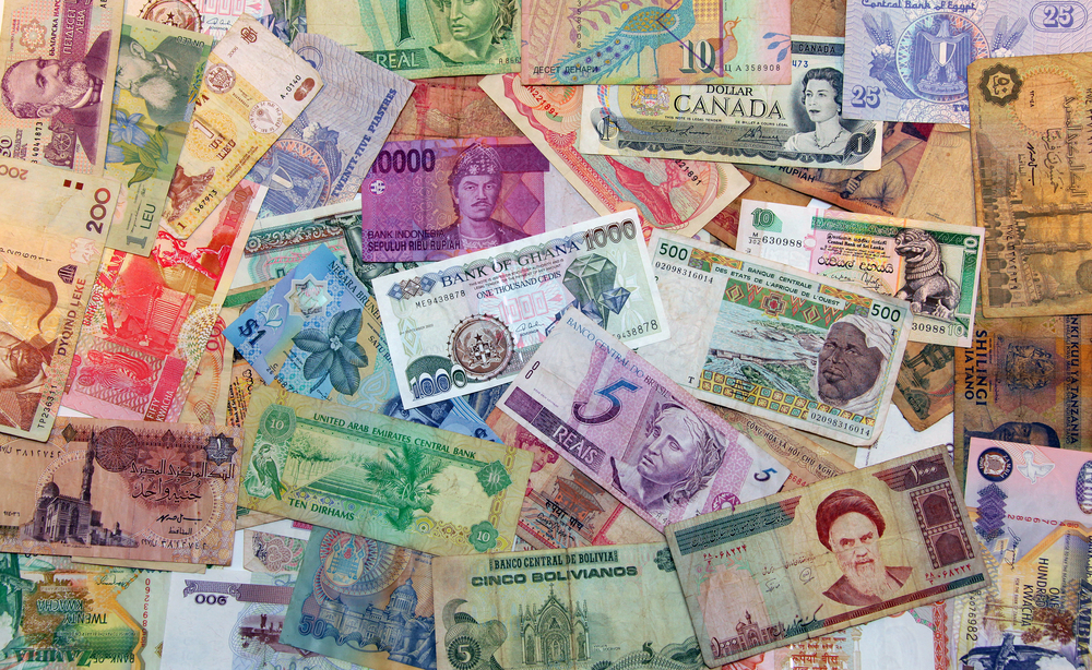 photograph of various banknotes from around the world