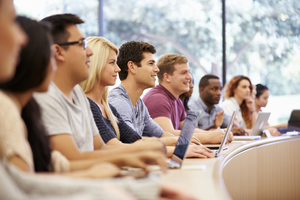 photograph of college students in class