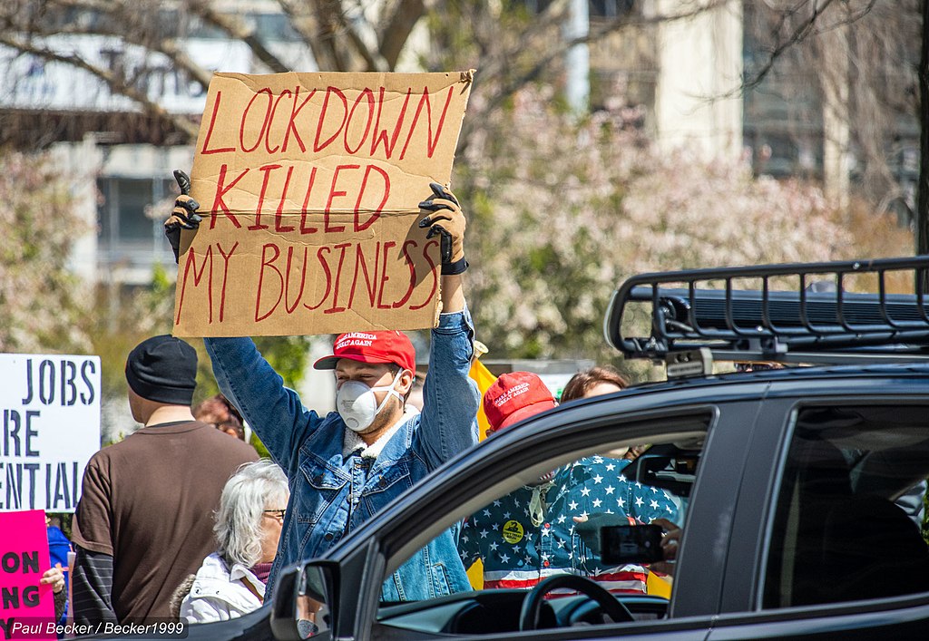 photograph of Open Ohio protesters