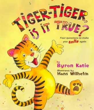 Cover image for Tiger-Tiger Is It True? featuring a cartoon tiger with its arms outstretched and a huge smile on its face