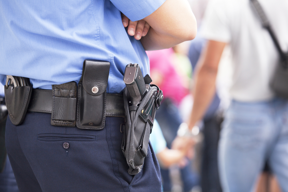 photograph of armed police officer