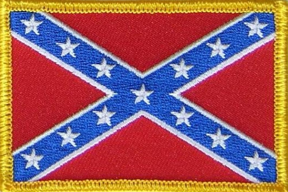photograph of a patch of the confederate flag