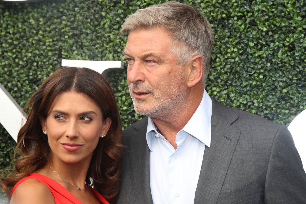 photograph of Alec and Hilaria Baldwin at event