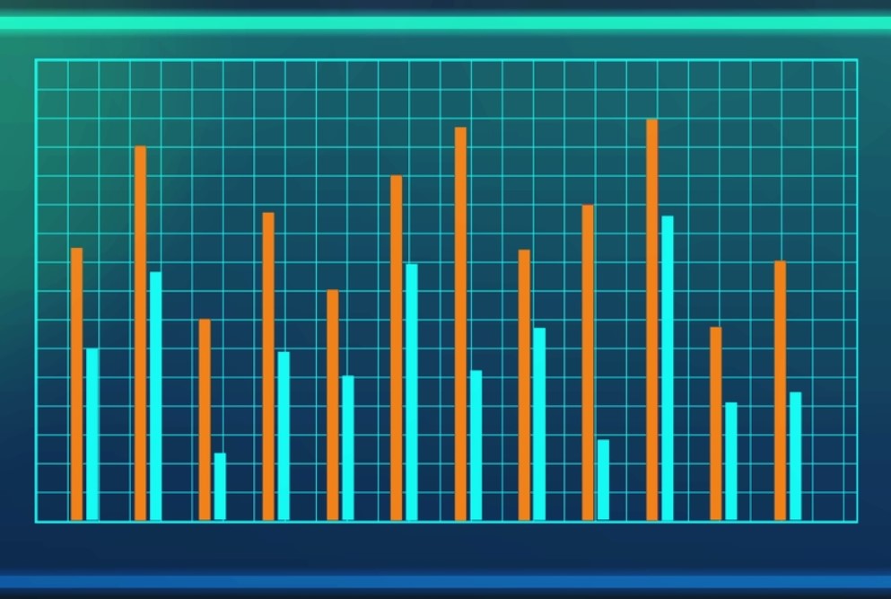 computer image of various bar graphs