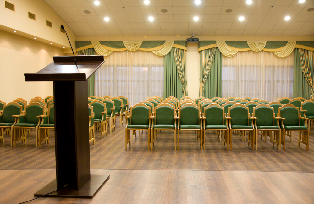 photograph of empty auditorium hall