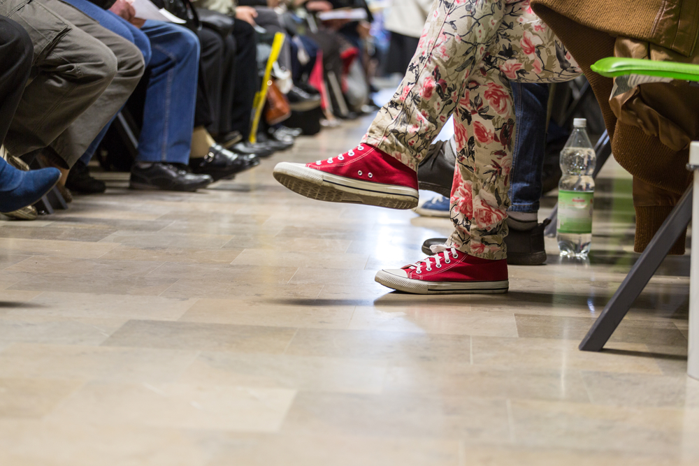 photograph of crowded waiting room