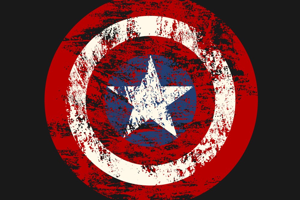 image of faded Captain America shield