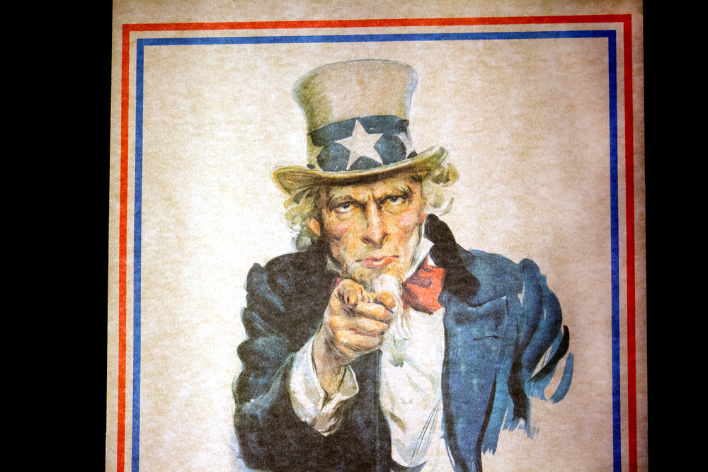 photograph of Uncle Same "We Want You!" poster