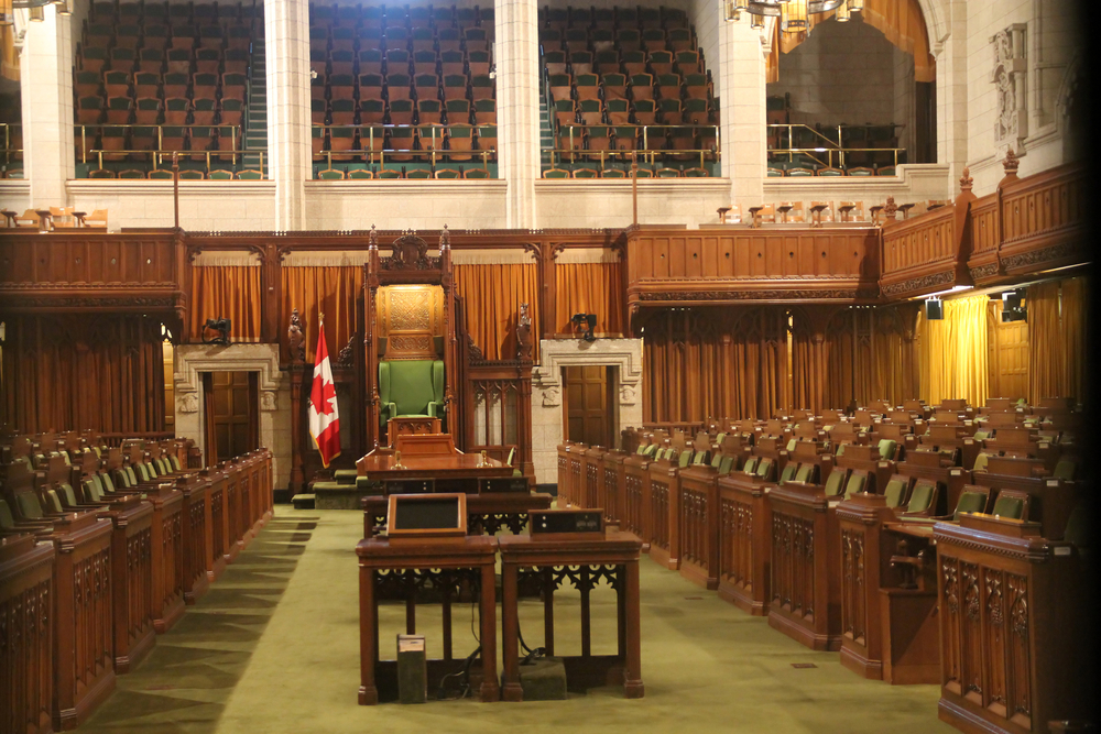 photograph of interior of Canada's House of Commons