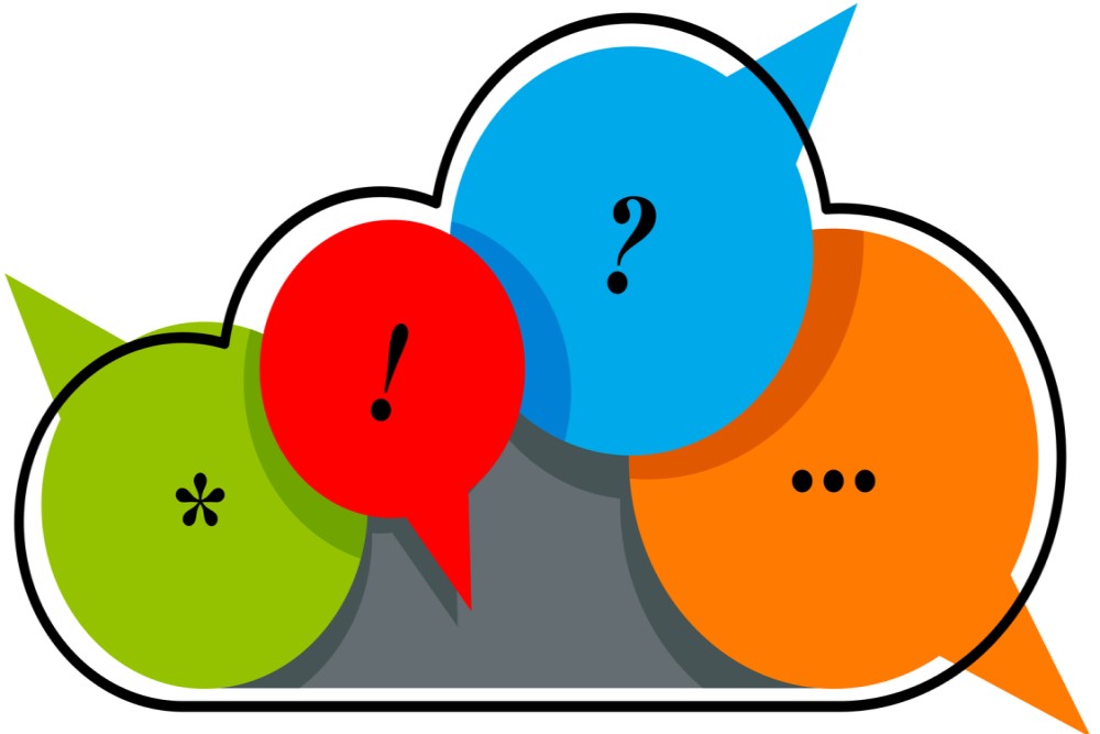 image of multicolored speech bubbles