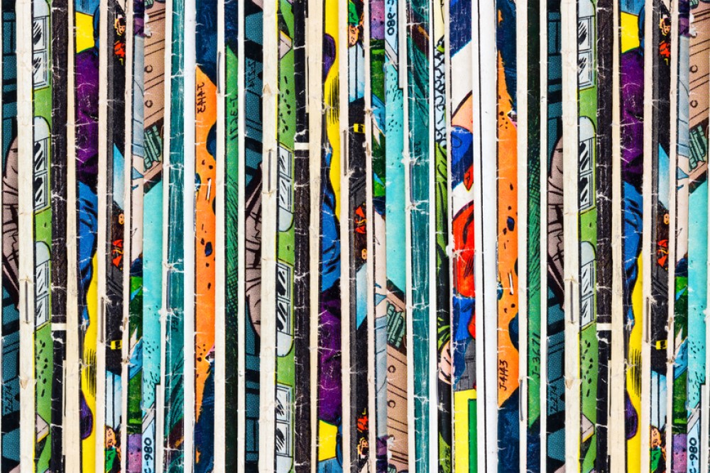 image of stacked comic books