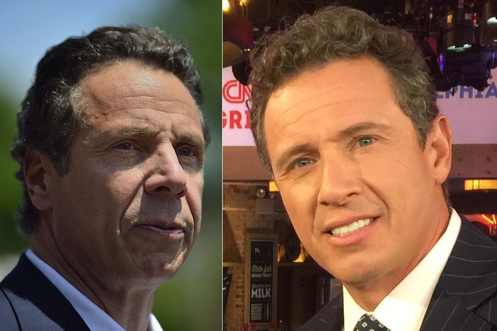 side-by-side photographs of Andrew and Chris Cuomo