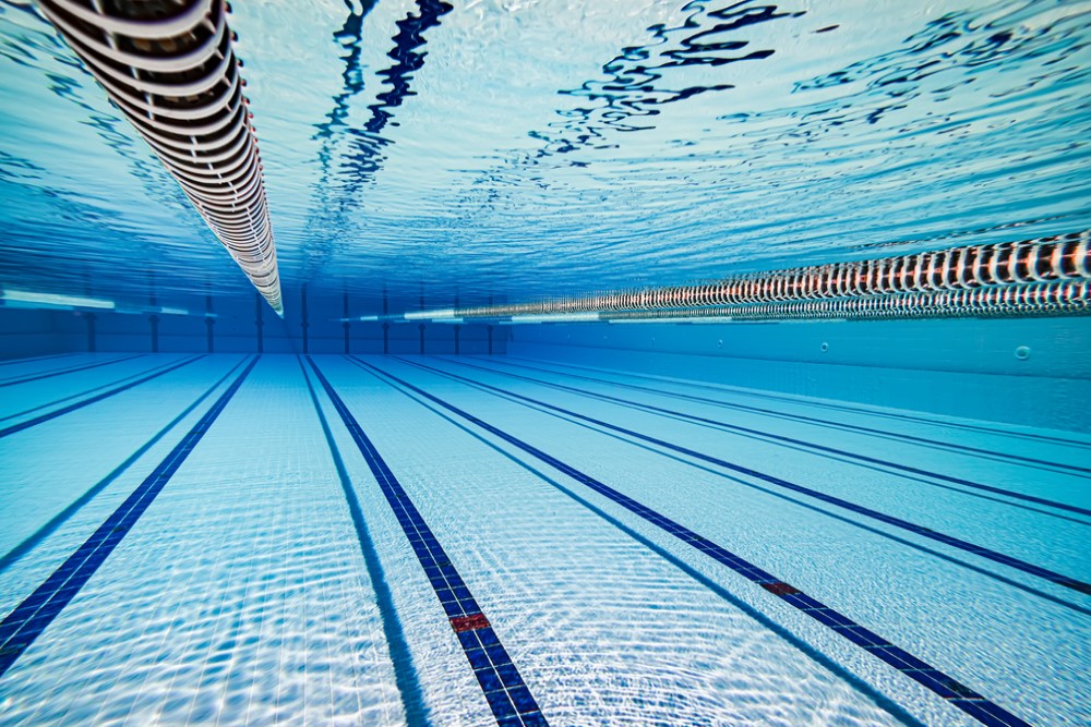 photograph of swimming lanes from underwater