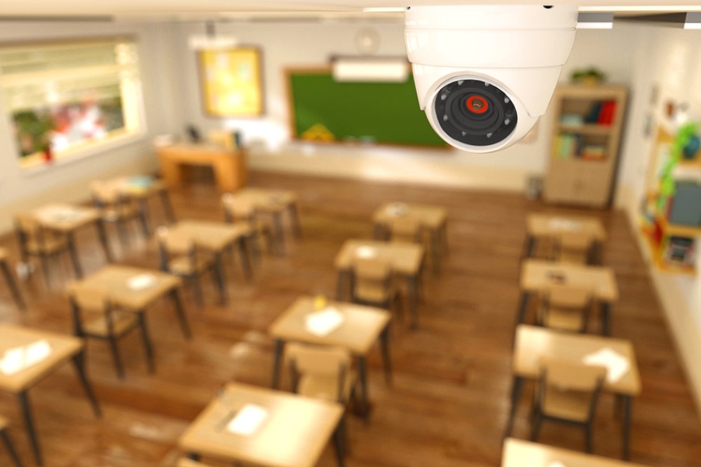 image of security camera in a classroom