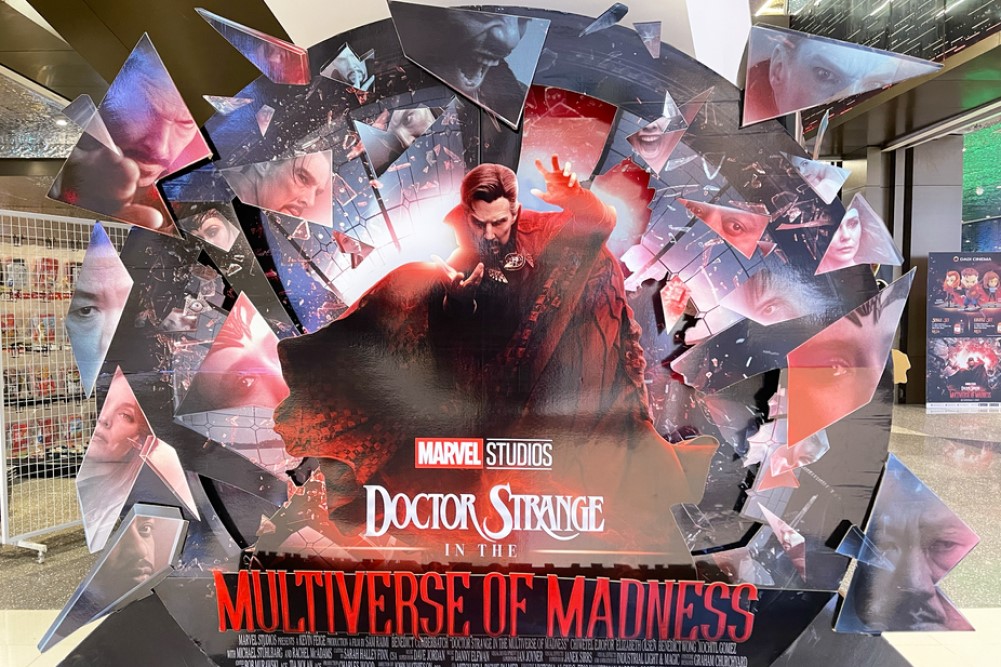 photograph of Dr. Strange movie display