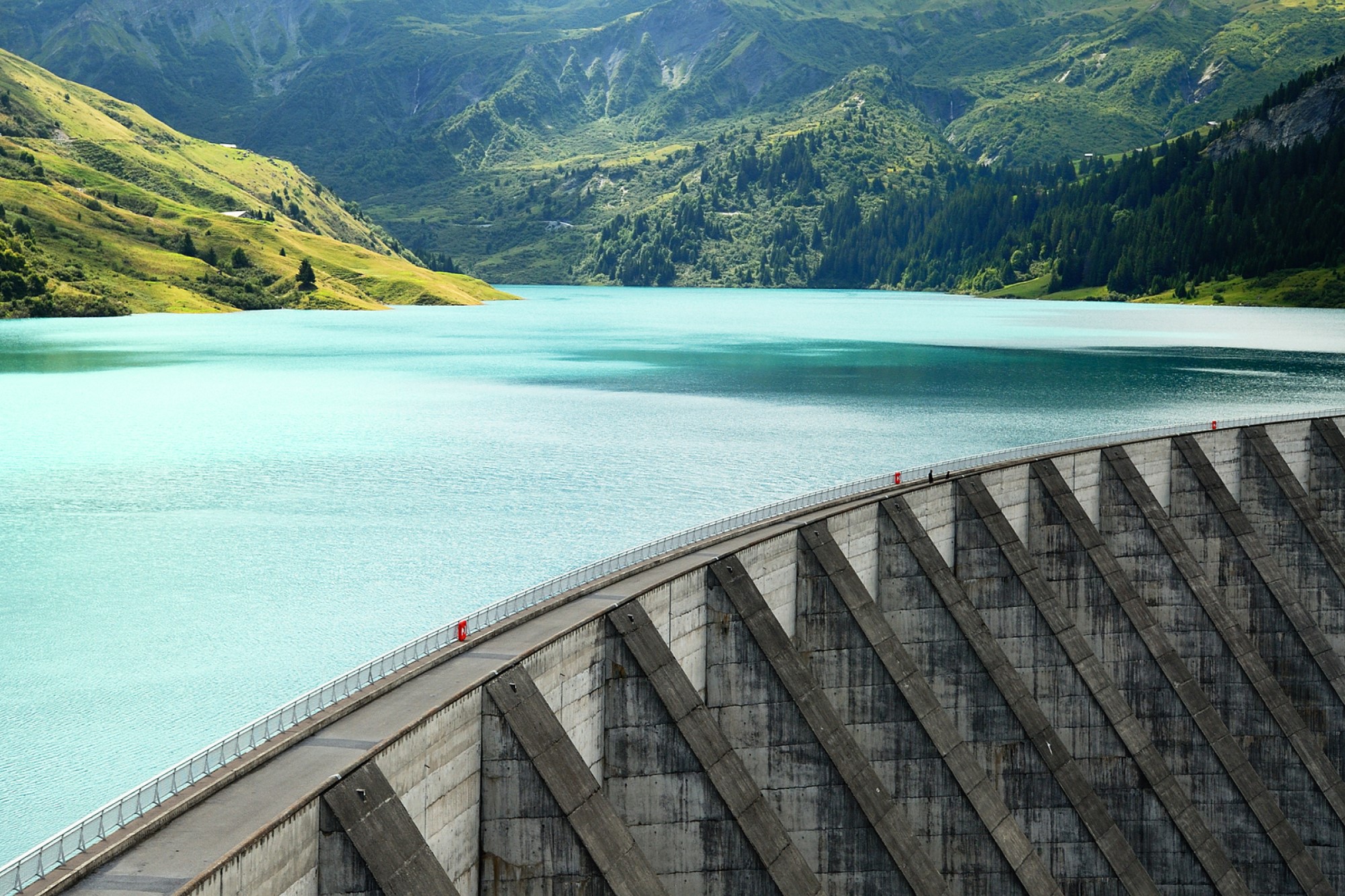 photograph of French Alps weir created by the Barrage de Roselend