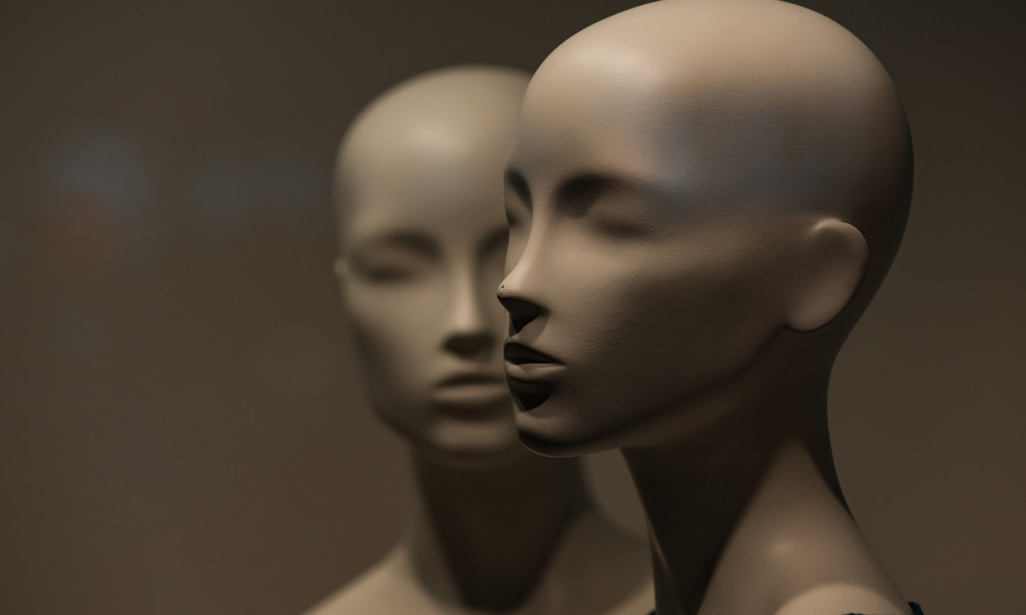 photograph of mannequin faces