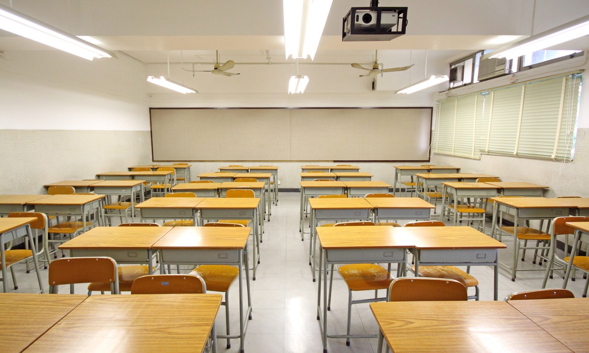 photograph of empty classroom