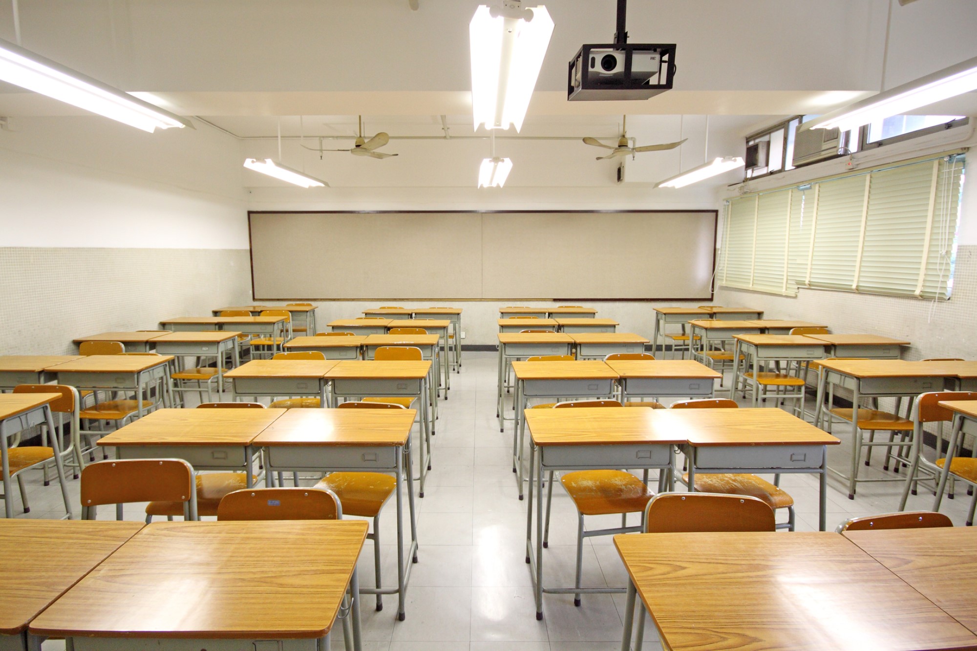 photograph of empty classroom