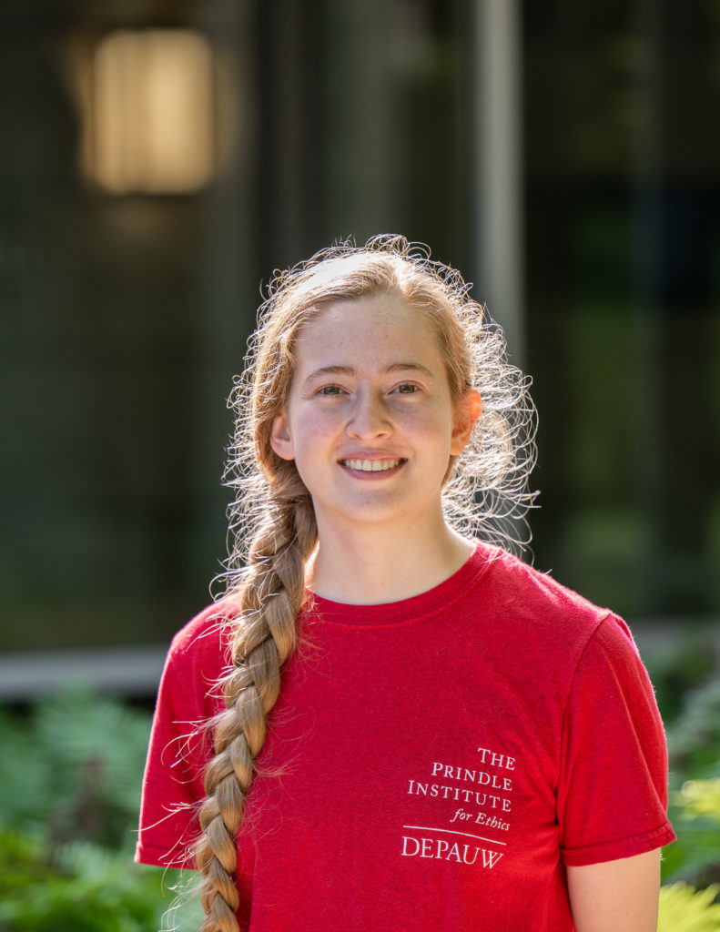 Color photograph of Abby McArthur-Self, a Prindle Institute Hillman intern