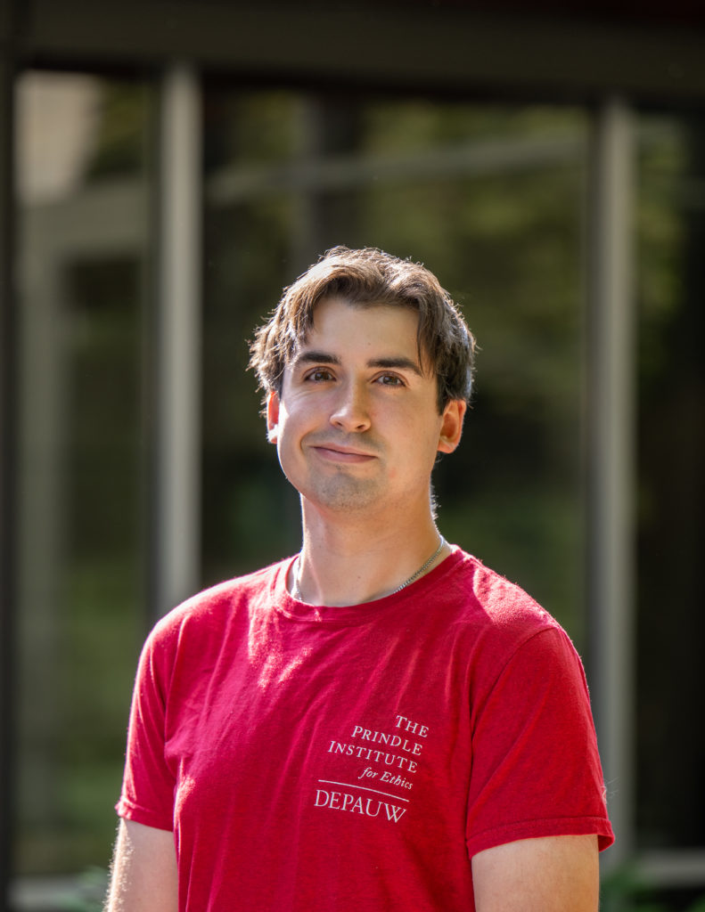 Color photograph of Brandon Collins, a Prindle Institute Hillman intern