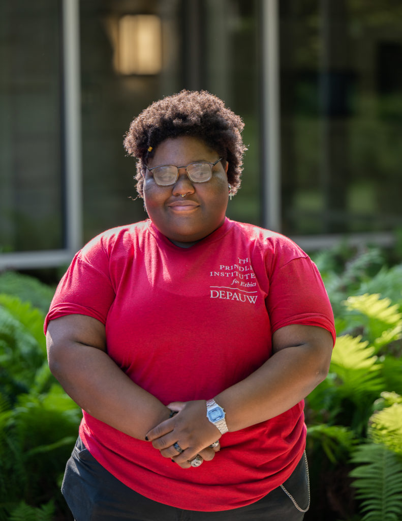 Color photograph of Imani Luellen, a Prindle Institute Hillman intern