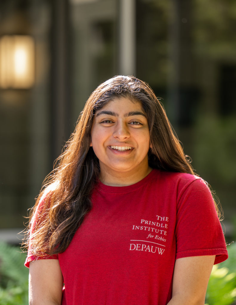 Color photograph of Rubina Cheema, a Prindle Institute Hillman intern