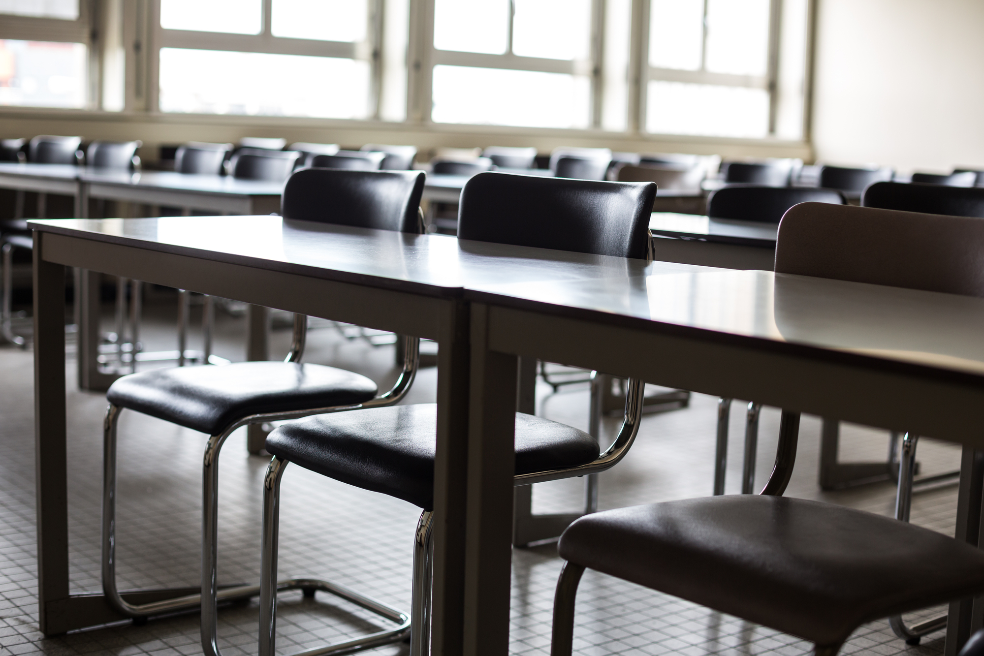 photograph of empty classroom