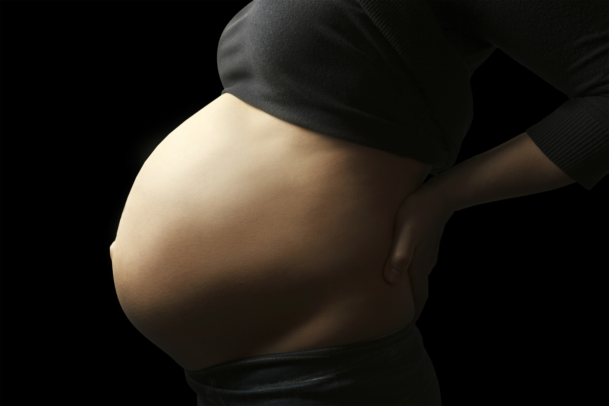 photograph of pregnant belly