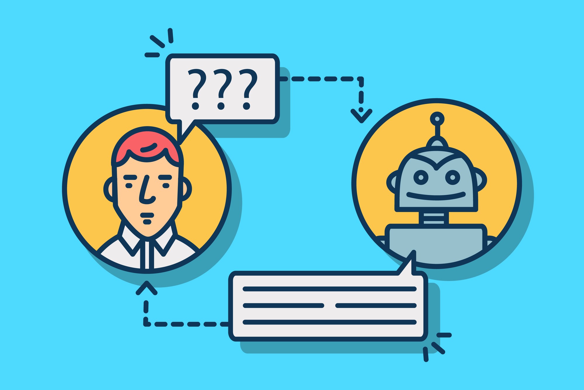 image of human and chatbot dialog