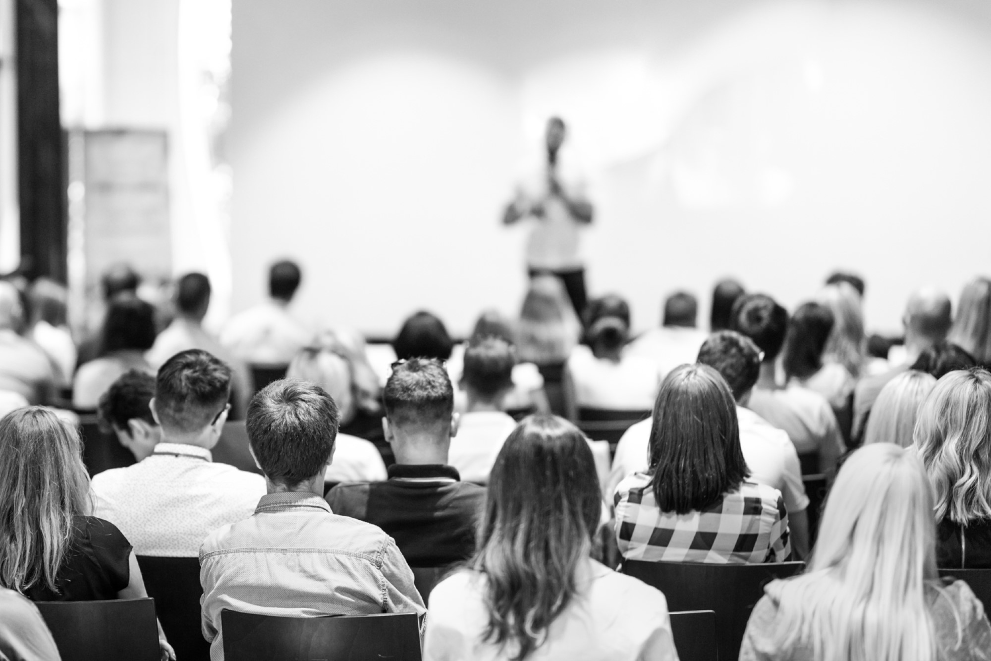 photograph of impassioned teacher lecturing