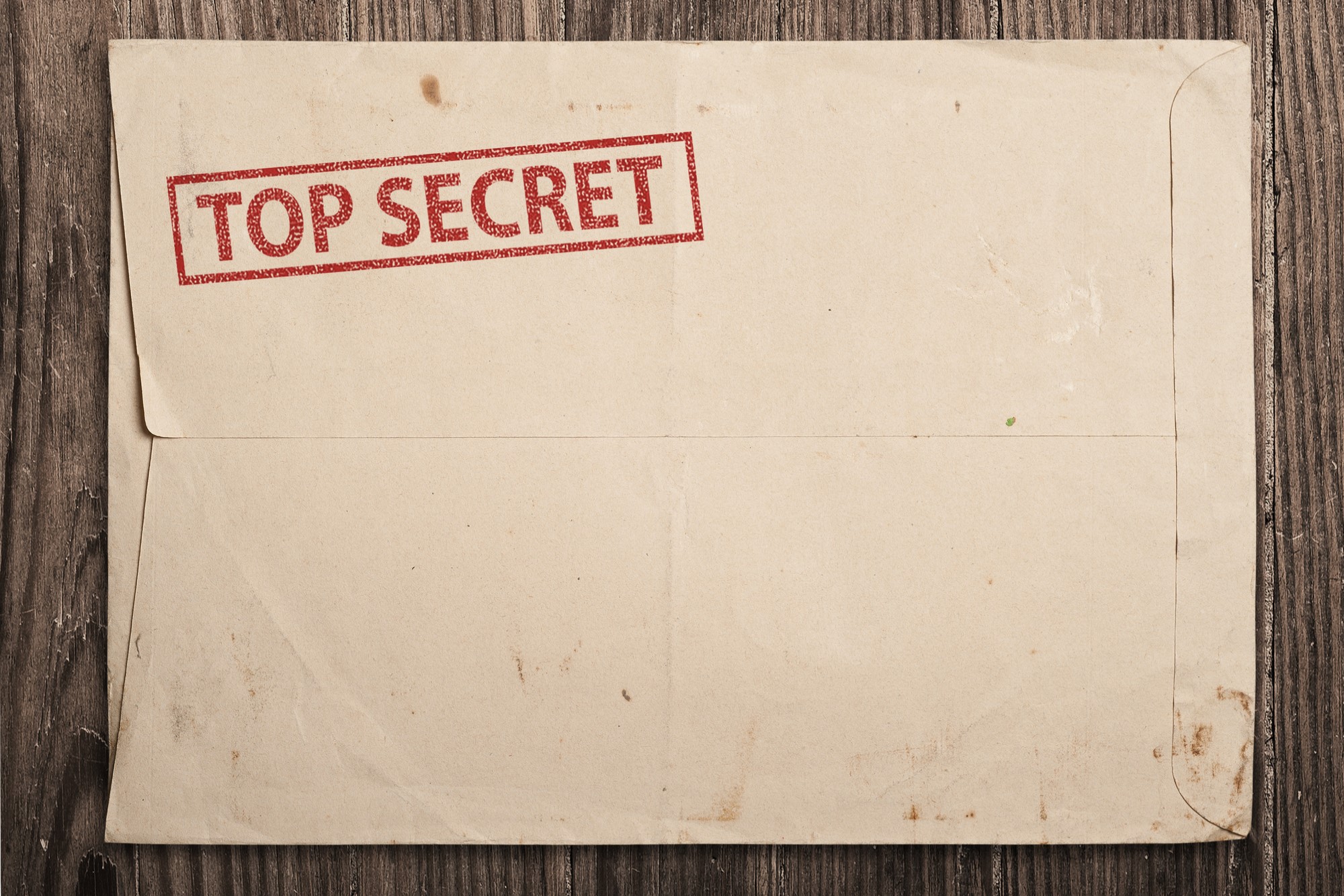 photograph of "Top Secret" manila envelope
