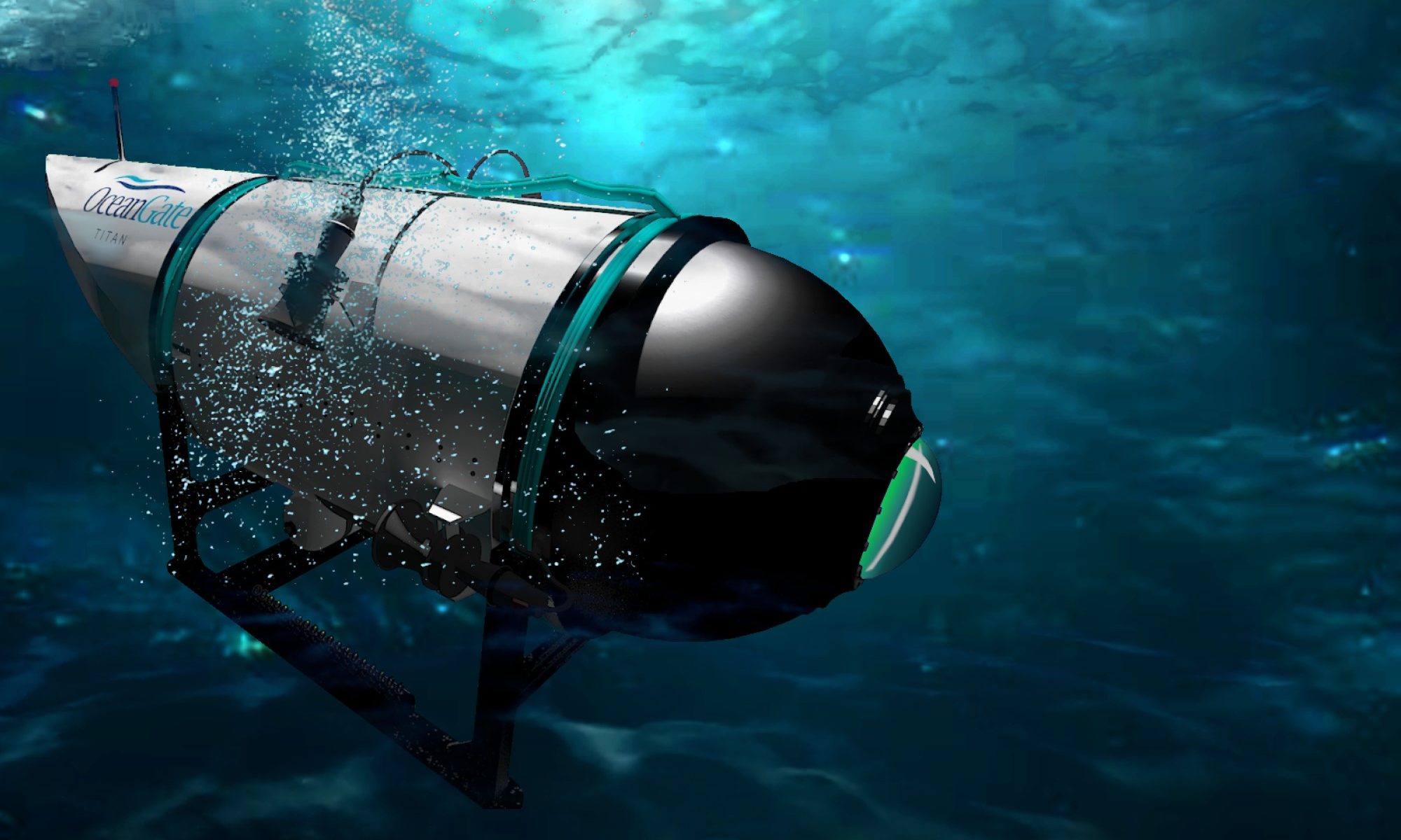 render of Titan submersible