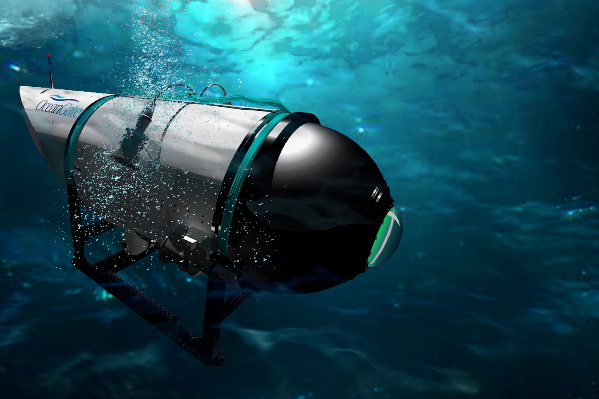 render of Titan submersible